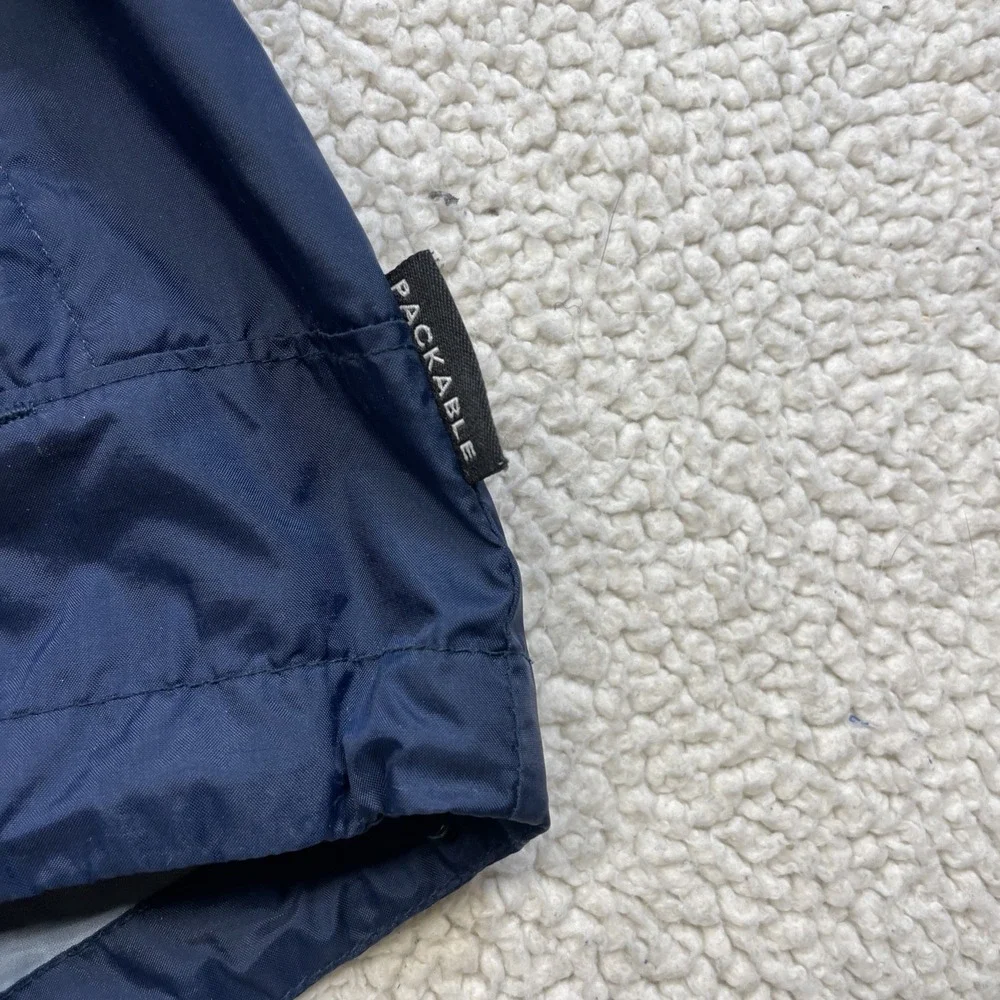 Columbia Windbreaker Mens L Blue Packable XM2049 Hooded Colorblock Jacket - Picture 3 of 11